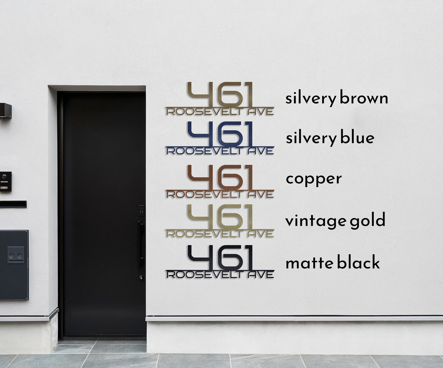 Custom Metal Address Sign for House, Metal House Number, Modern Deco House Number Sign, Address Plaque, Address Signs, Housewarming Gift