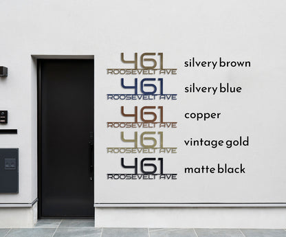 Custom Metal Address Sign for House, Metal House Number, Modern Deco House Number Sign, Address Plaque, Address Signs, Housewarming Gift