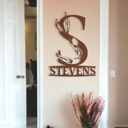 Custom Metal Monogram Sign, Metal Name Sign, Nursery Name Sign, Custom Name Sign, Last Name Sign, Personalized Metal Sign, Housewarming Gift