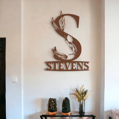 Custom Metal Monogram Sign, Metal Name Sign, Nursery Name Sign, Custom Name Sign, Last Name Sign, Personalized Metal Sign, Housewarming Gift