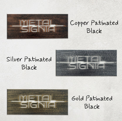 Custom Last Name Sign, Personalized Metal Wall Art, Custom Family Name Sign, Metal Initial Door Hanger, Wedding Gift, Established Leafy Sign