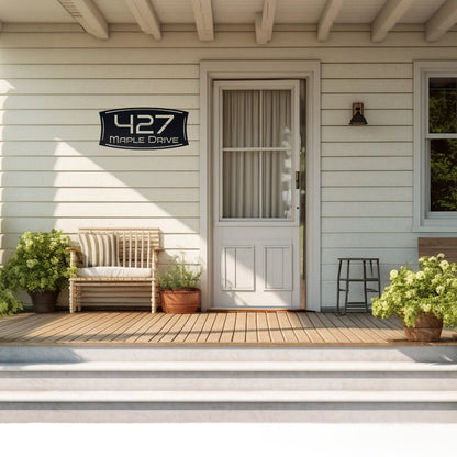 Metal Address Sign, Metal House Numbers, Stylish Custom Address Sign, Personalized Outdoor Address Plaque, Housewarming Gift
