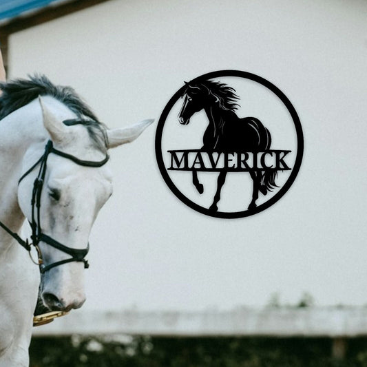 Custom Horse Metal Art, Horse sign , Cut to Order, Farmhouse Wall Sign, Housewarming, Horse Stall Sign, Anniversary, Stable, Horse gift
