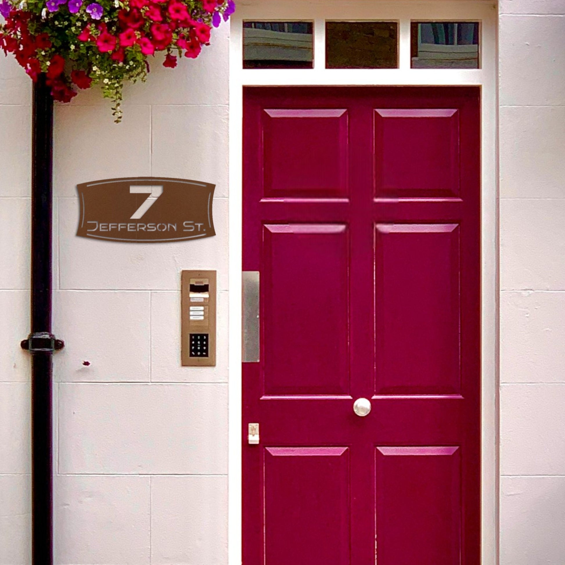 Metal Address Sign, Metal House Numbers, Stylish Custom Address Sign, Personalized Outdoor Address Plaque, Housewarming Gift