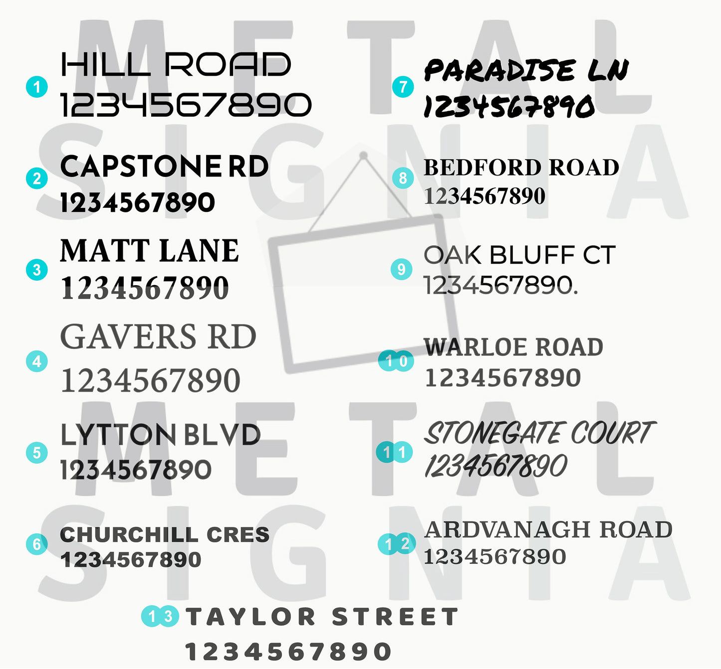 Address Sign for House, House Number, Street Sign Plaque, Address Plaque, Address Signs, Metal House Number, Custom Metal Address Sign
