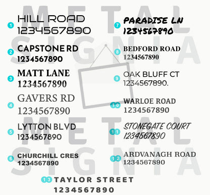 Address Sign for House, House Number, Street Sign Plaque, Address Plaque, Address Signs, Metal House Number, Custom Metal Address Sign